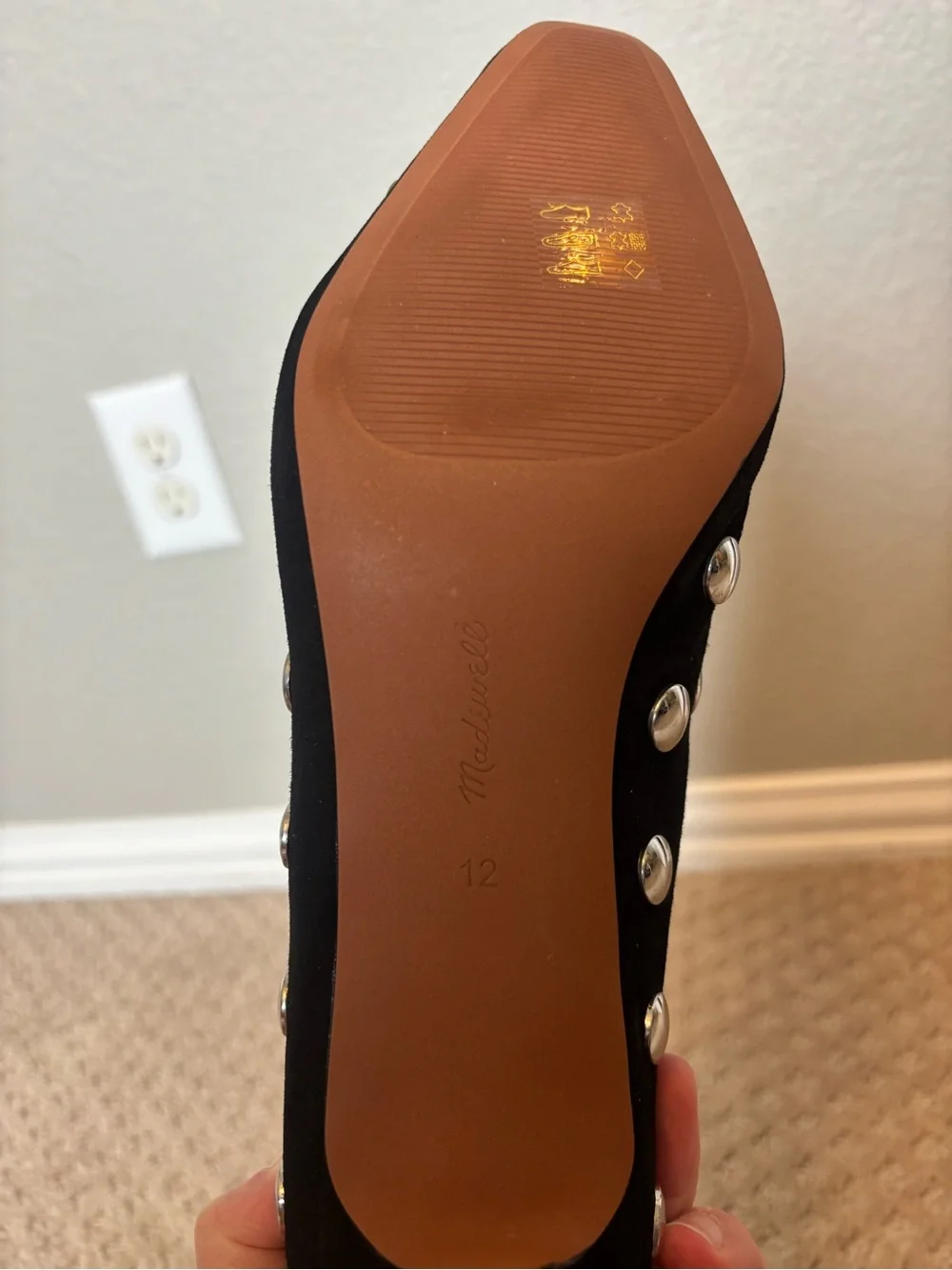 Madewell Snip-Toed Ankle Boots in Studded Suede